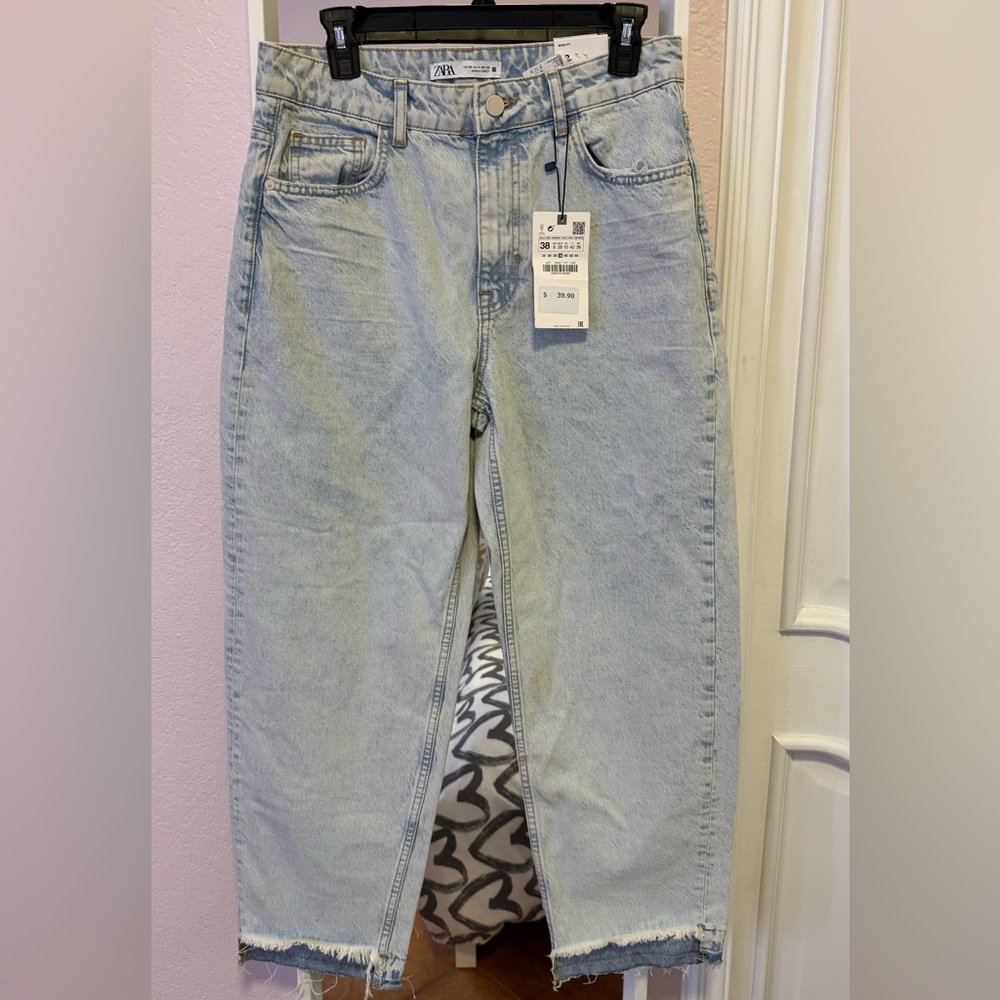 Zara Light Blue MOM Fit  Women Jeans